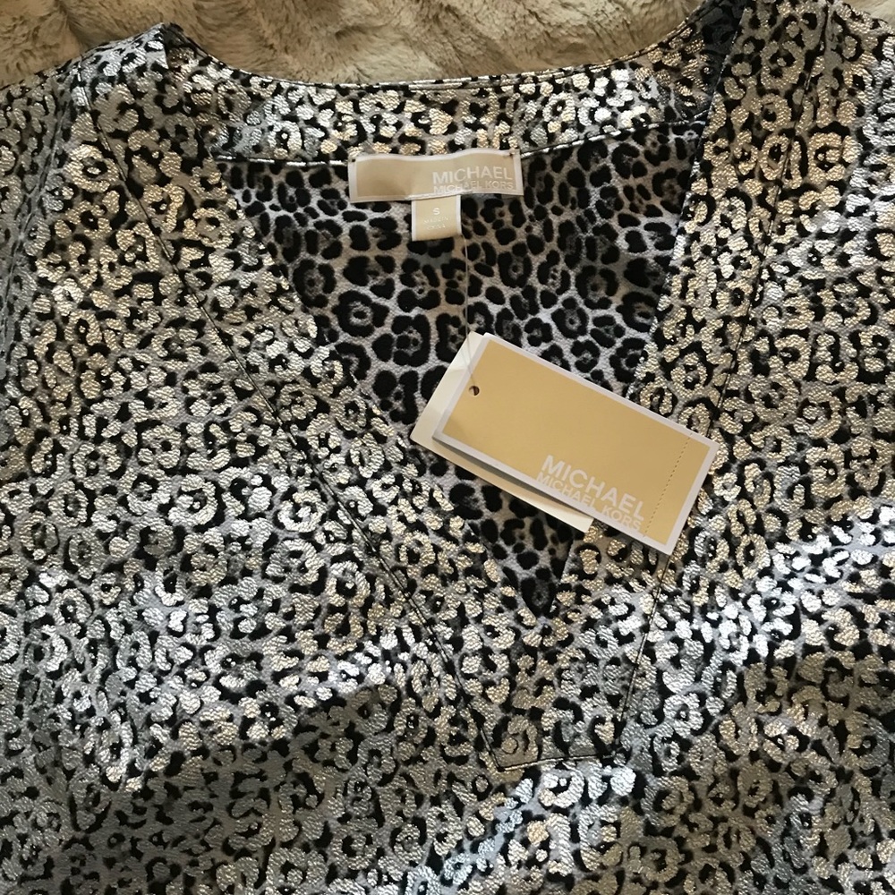 Michael Kors snow leopard blouse - Picture 5 of 8